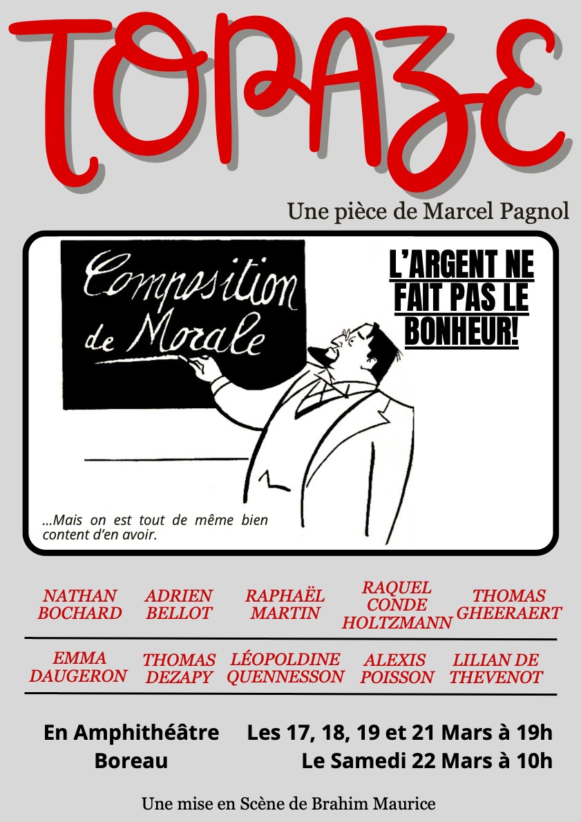 Affiche du spectacle Topaze