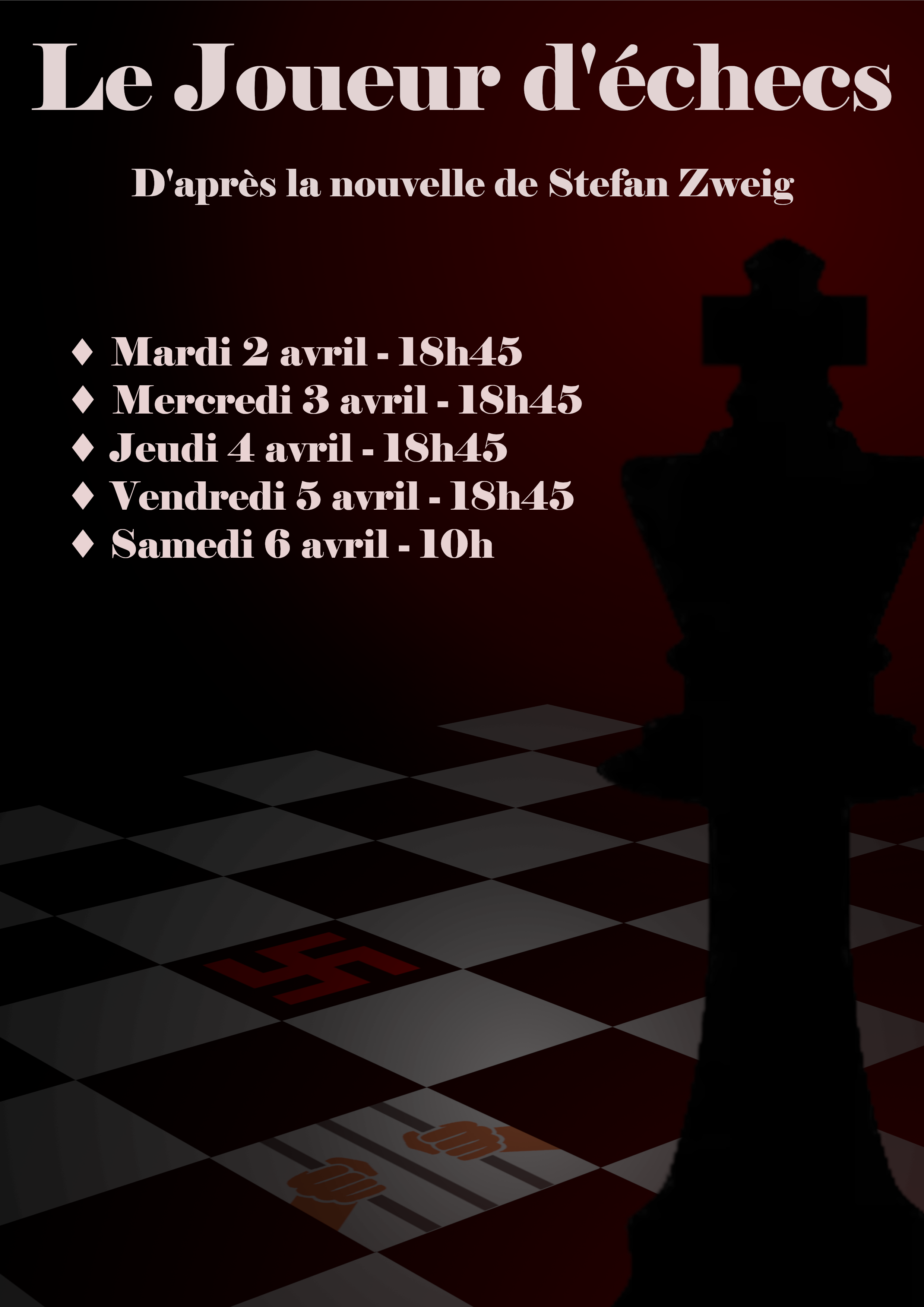 Affiche du spectacle Le joueur d'échecs