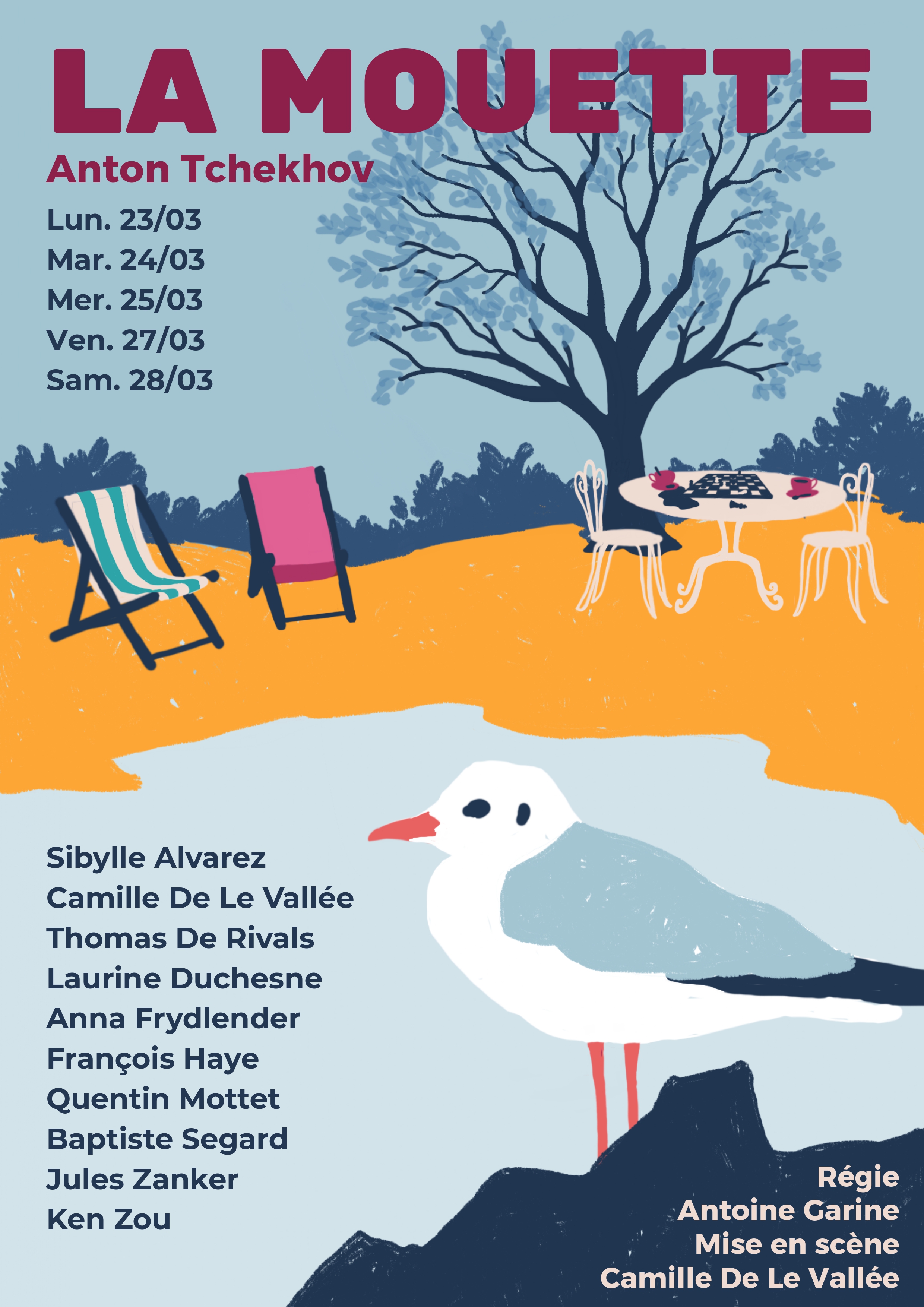 Affiche du spectacle La Mouette