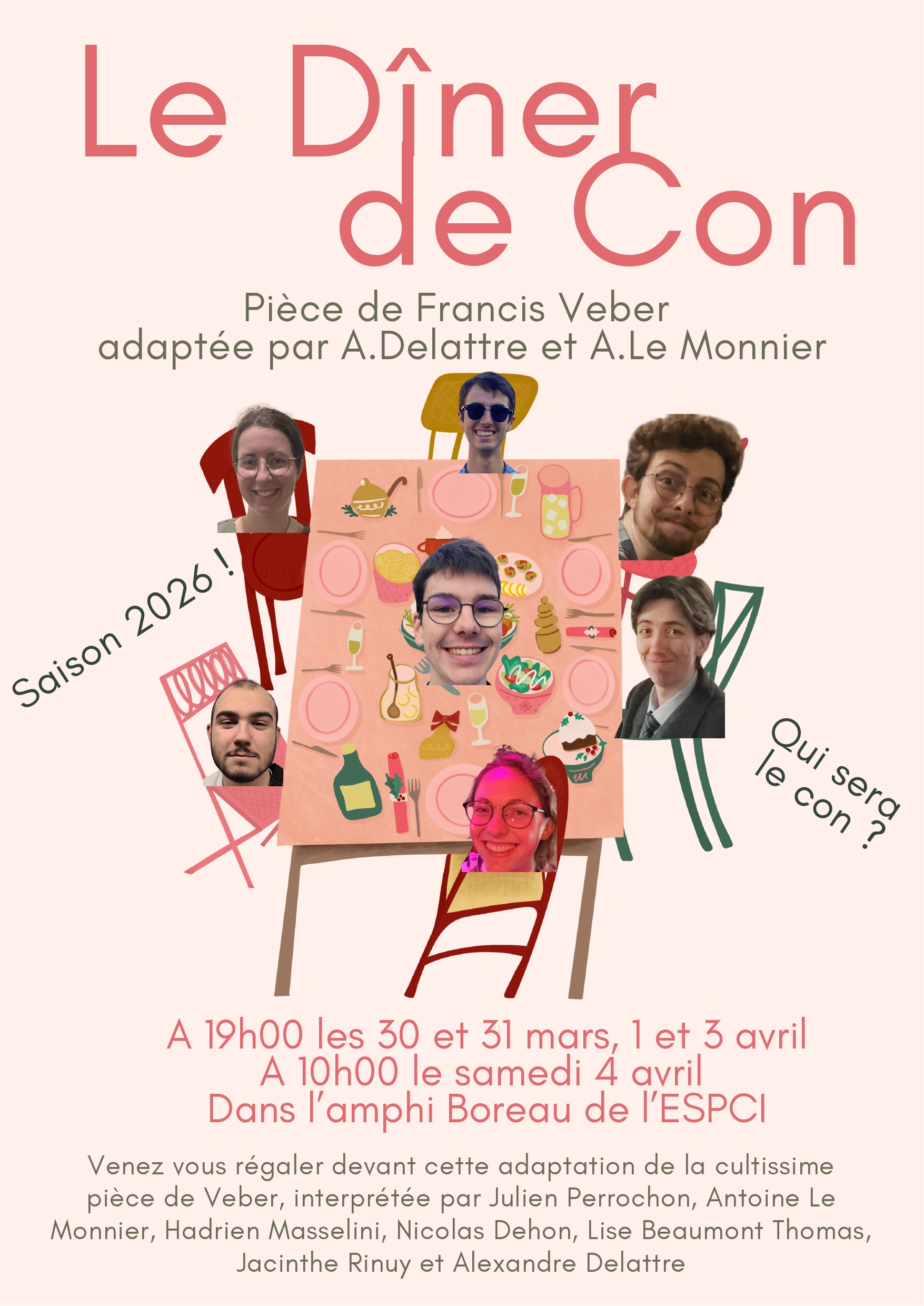 Affiche du spectacle La dîner de Cons